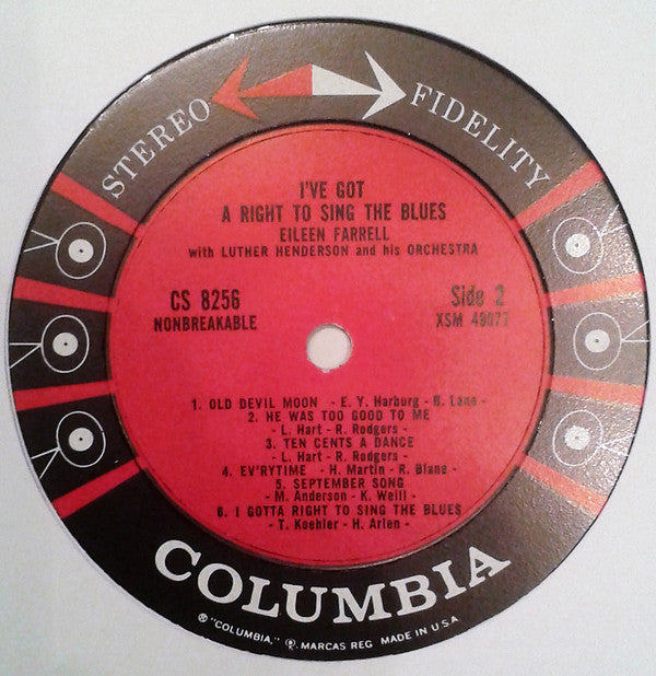 Eileen Farrell : I've Got A Right To Sing The Blues (LP, Album)