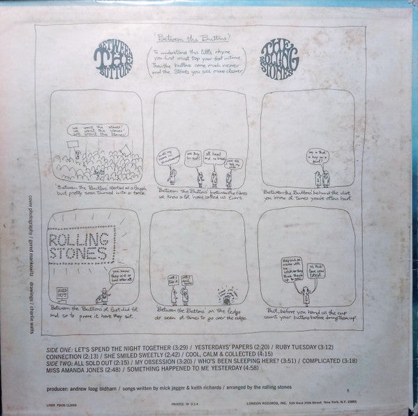 The Rolling Stones : Between The Buttons (LP, Album)
