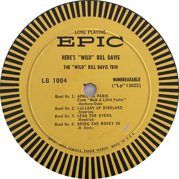 Wild Bill Davis : Here's "Wild" Bill Davis (10")