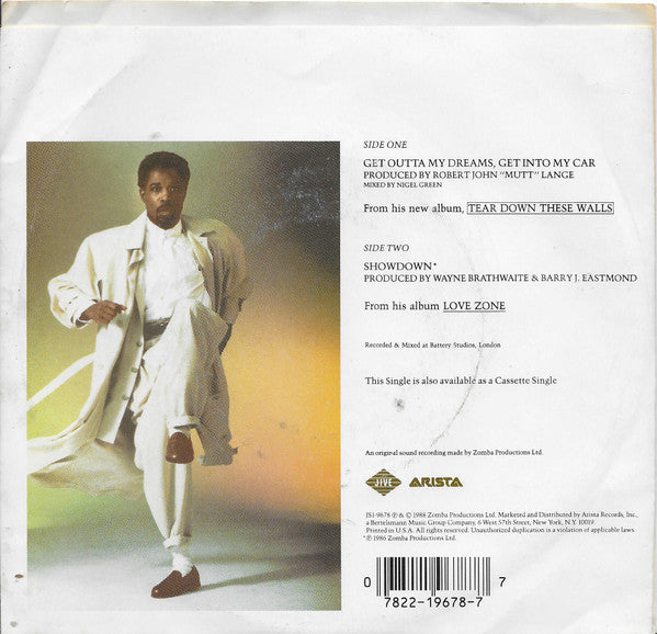Billy Ocean : Get Outta My Dreams, Get Into My Car (7", Single, Styrene)