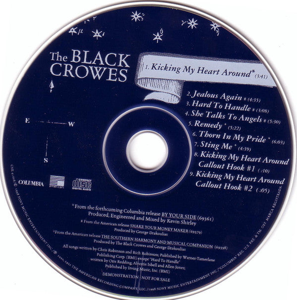 The Black Crowes : Kicking My Heart Around (CD, Maxi, Promo)