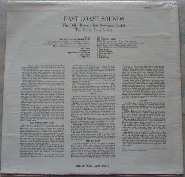 The Billy Byers-Joe Newman Sextet / The Eddie Bert Sextet : East Coast Sounds (LP, Comp, RE)