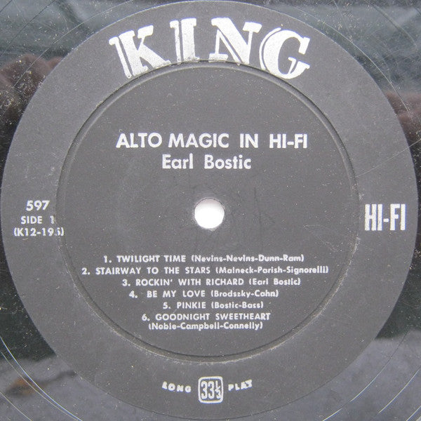 Earl Bostic : Alto Magic In Hi-Fi A Dance Party With Bostic (LP, Album, Mono)