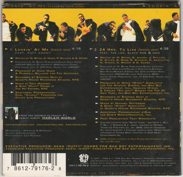 Mase Featuring Puff Daddy : Lookin' At Me (CD, Single)