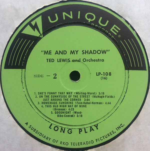 Ted Lewis : Me And My Shadow (LP)