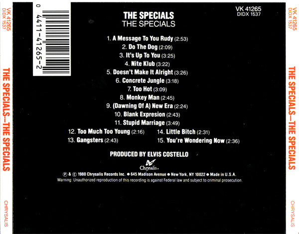 The Specials : The Specials (CD, Album, RE)