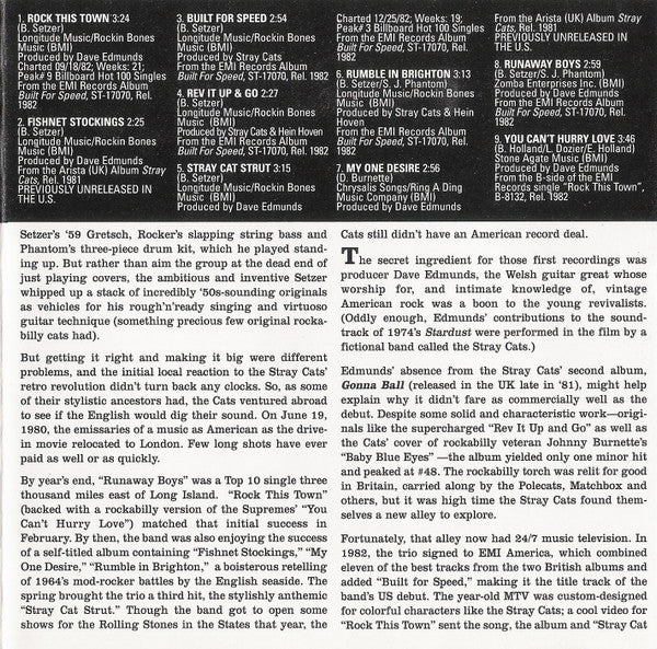 Stray Cats : Runaway Boys: A Retrospective '81 To '92 (CD, Comp)