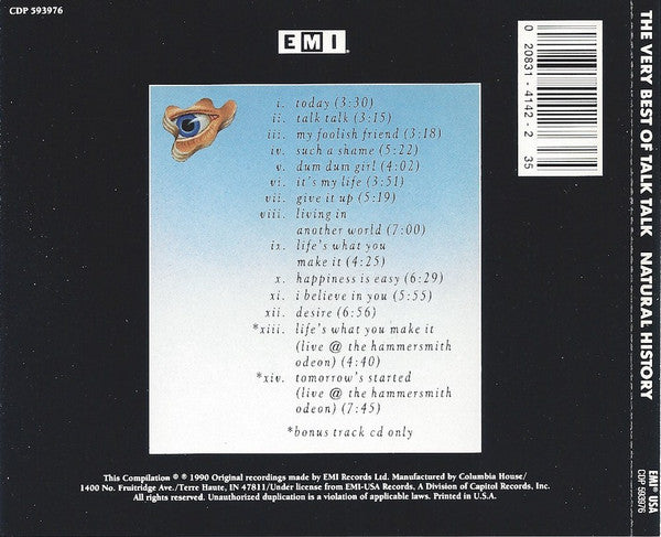 Talk Talk : Natural History (The Very Best Of Talk Talk) (CD, Comp, Club)