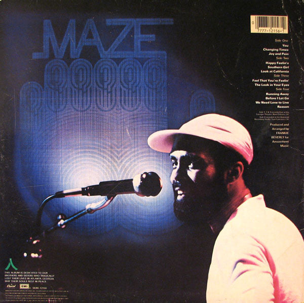 Maze Featuring Frankie Beverly : Live In New Orleans (2xLP, Album, Jac)