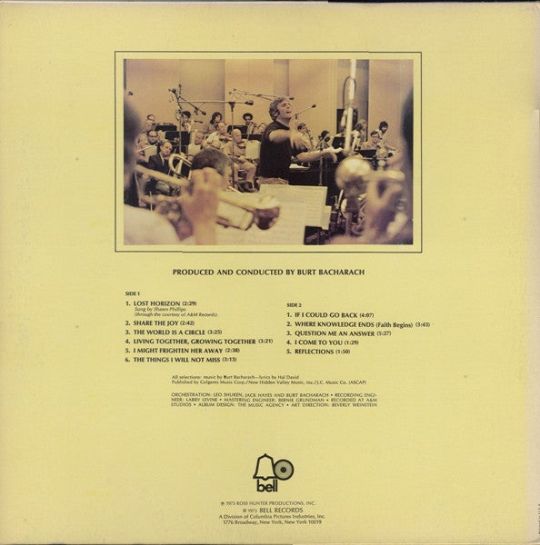 Burt Bacharach, Hal David : Lost Horizon (Original Soundtrack) (LP, Album)
