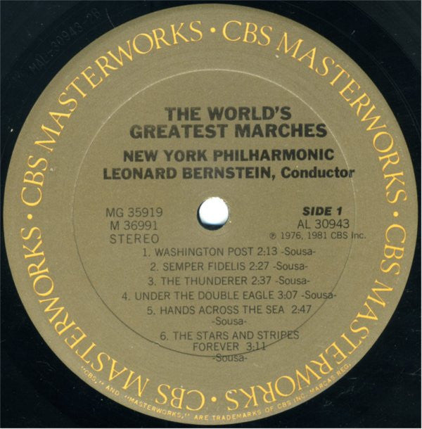 Leonard Bernstein - New York Philharmonic : The World's 25 Greatest Marches (2xLP, Comp)