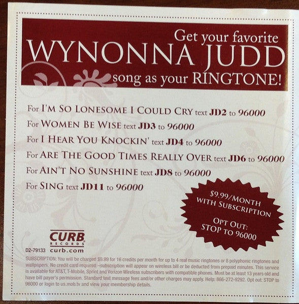 Wynonna : Sing: Chapter 1 (CD, Album)