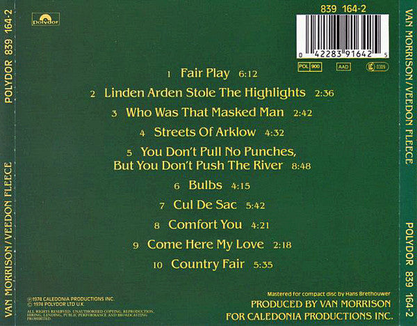 Van Morrison : Veedon Fleece (CD, Album, RE, RM)