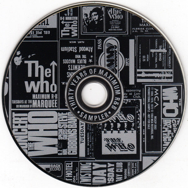The Who : Thirty Years Of Maximum R&B Sampler (CD, Promo, Smplr)