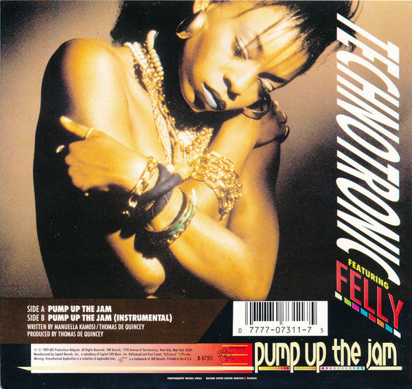 Technotronic Featuring Felly : Pump Up The Jam (7", Single)