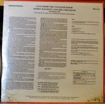Bobby Hackett And His Jazz Band : Live From The Voyager Room (Volume II) (LP, Mono)