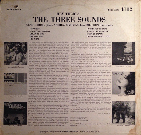 The Three Sounds : Hey There (LP, Album, Mono)