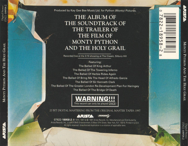 Monty Python : The Album Of The Soundtrack Of The Trailer Of The Film Of Monty Python And The Holy Grail (Executive Version) (CD, Album, RE, RM)
