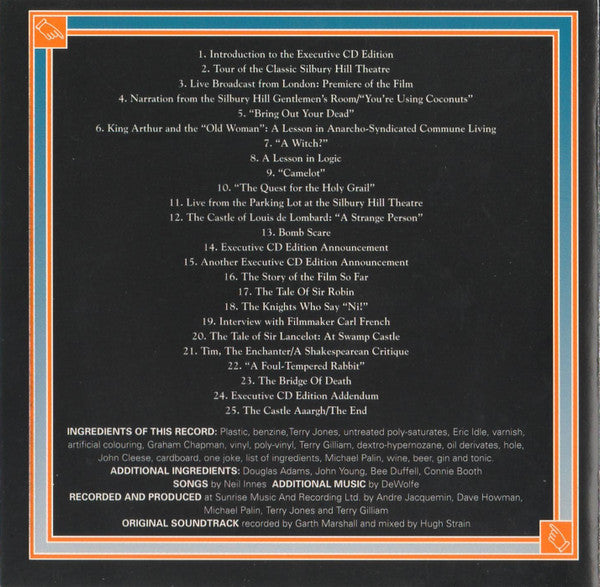 Monty Python : The Album Of The Soundtrack Of The Trailer Of The Film Of Monty Python And The Holy Grail (Executive Version) (CD, Album, RE, RM)
