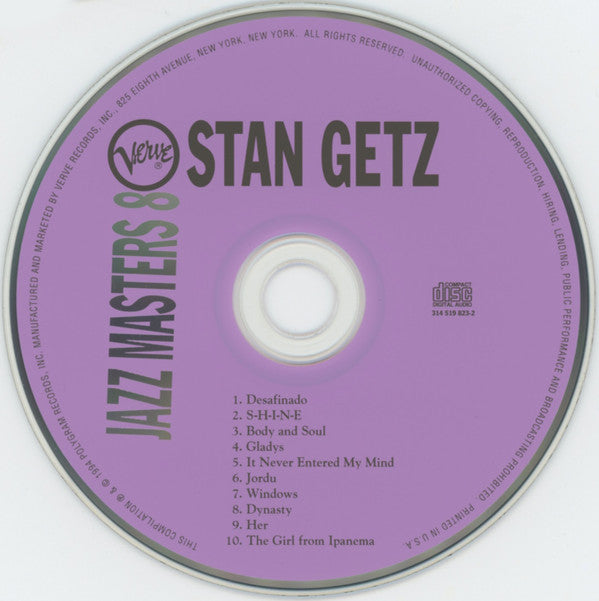 Stan Getz : Verve Jazz Masters 8 (CD, Comp)