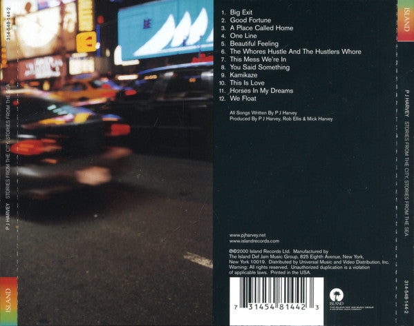 P J Harvey* : Stories From The City, Stories From The Sea (CD, Album)