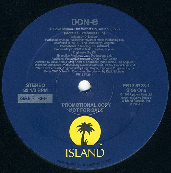 DON-e : Love Makes The World Go Round (12", Promo)