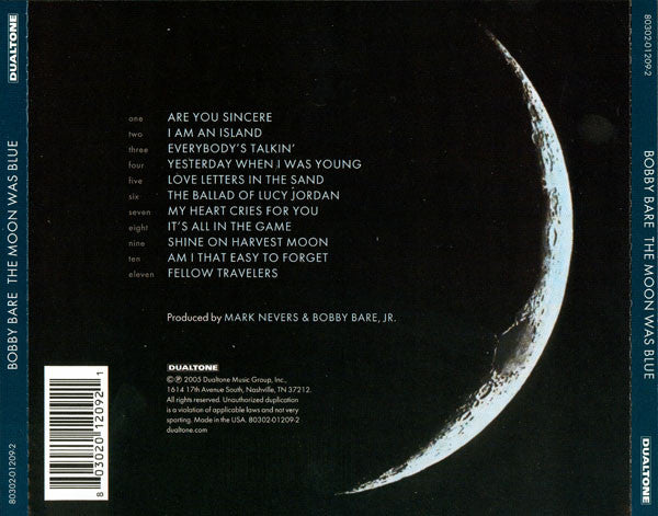 Bobby Bare : The Moon Was Blue (CD, Album)