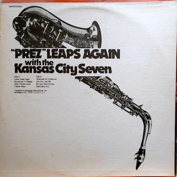 Lester Young With Count Basie And The Kansas City Seven : "Prez" Leaps Again (LP, Mono)