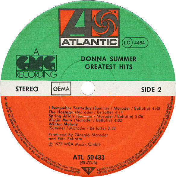 Donna Summer : Greatest Hits (LP, Comp)