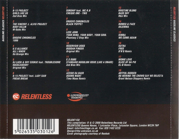 Various : Bassline Classics (CD, Mixed)