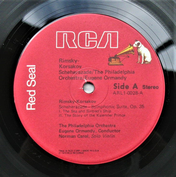 Rimsky-Korsakov* / Eugene Ormandy, The Philadelphia Orchestra : Scheherazade (LP, Album, RE, RM)