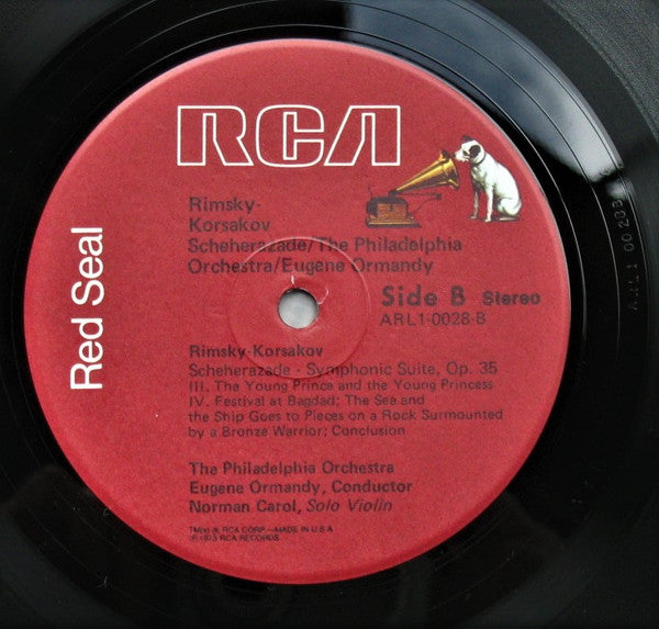 Rimsky-Korsakov* / Eugene Ormandy, The Philadelphia Orchestra : Scheherazade (LP, Album, RE, RM)