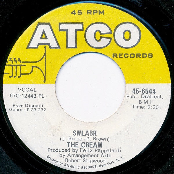 Cream (2) : Sunshine Of Your Love (7", Single, Mono, PL )