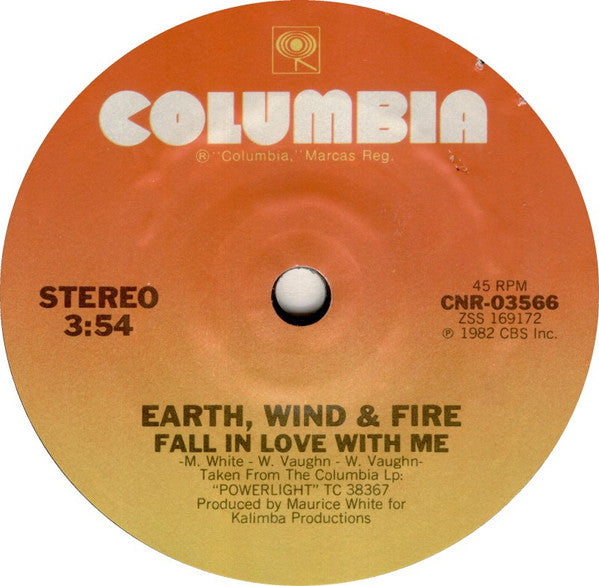 Earth, Wind & Fire : Fall In Love With Me (7", S/Sided, Single)