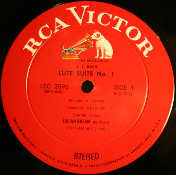 Julian Bream - J. S. Bach* : Lute Suites Nos. 1 And 2 (LP, Album)