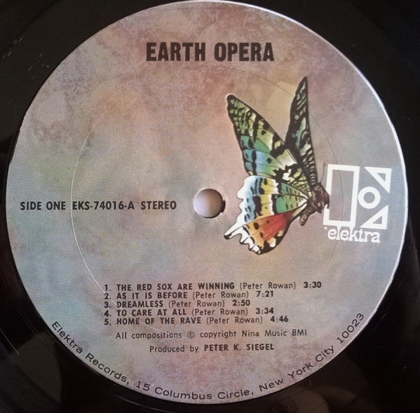 Earth Opera : Earth Opera (LP, Album, RE, Gat)