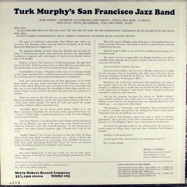 Turk Murphy's San Francisco Jazz Band* : Turk Murphy's San Francisco Jazz Band (LP, Album)