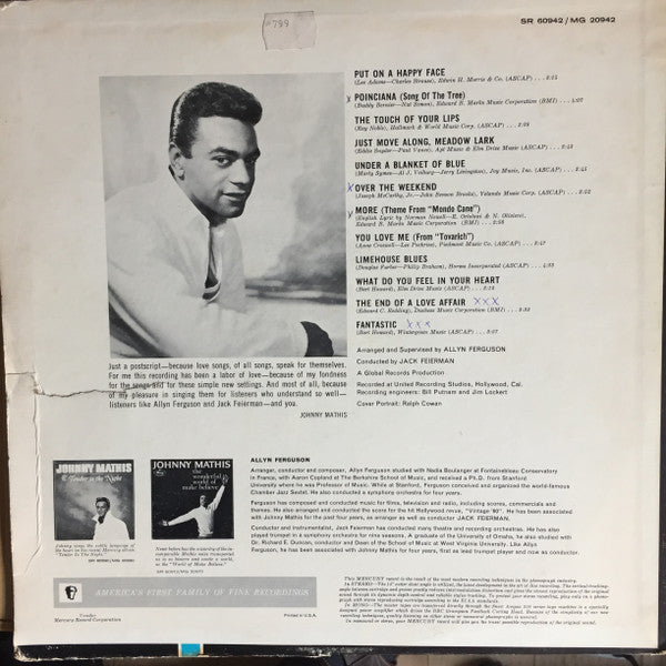 Johnny Mathis : This Is Love (LP, Album, Mono, Ric)