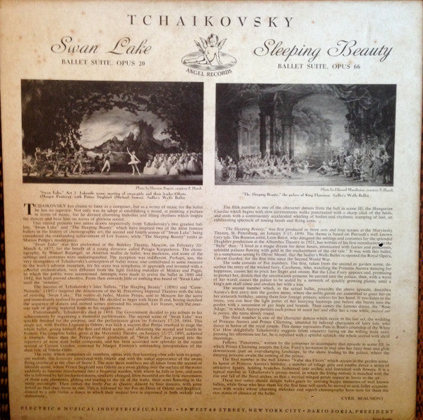 Pyotr Ilyich Tchaikovsky, Philharmonia Orchestra, Herbert Von Karajan : "The Swan Lake" Ballet Suite. Op. 20 / "The Sleeping Beauty"- Ballet Suite, Op. 66 (LP, Album, Mono)