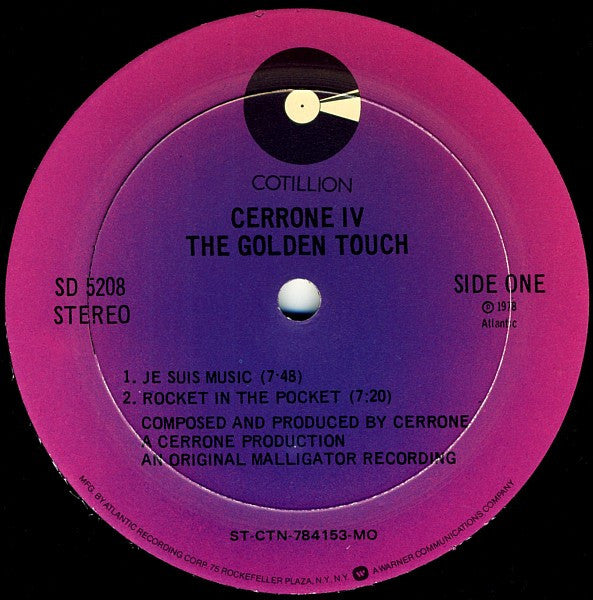 Cerrone : Cerrone IV - The Golden Touch (LP, Album, Mon)