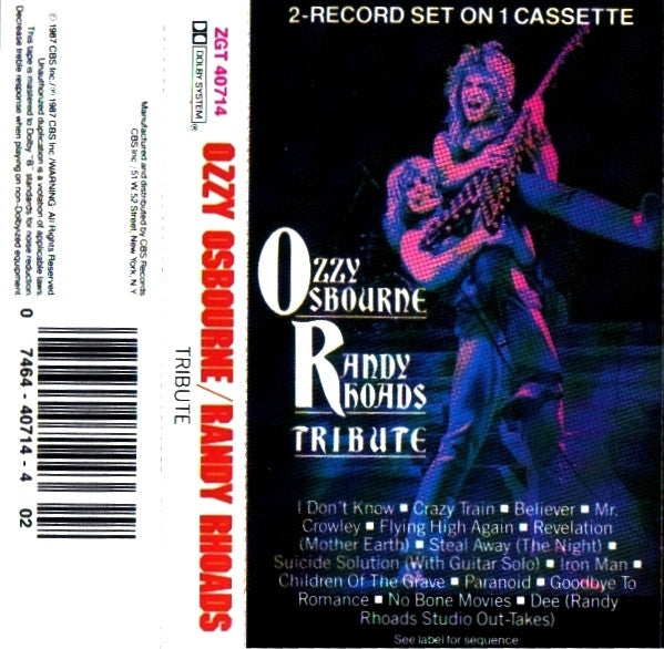 Ozzy Osbourne / Randy Rhoads : Tribute (Cass, Album)