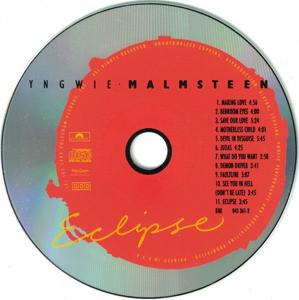 Yngwie Malmsteen : Eclipse (CD, Album, PDO)