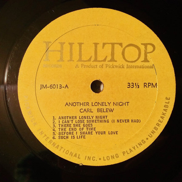 Carl Belew : Another Lonely Night (LP, Album, Mono)