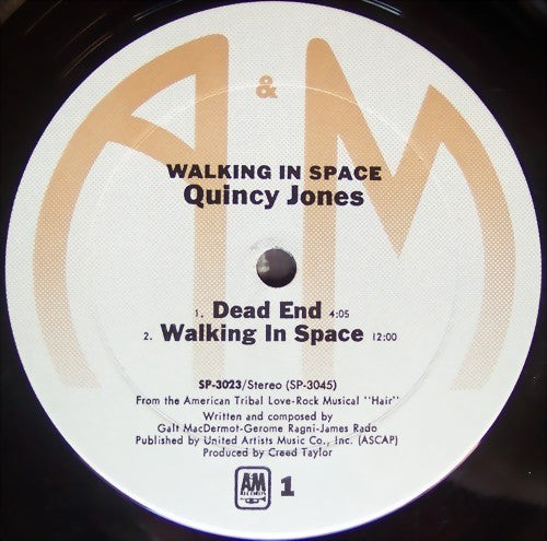 Quincy Jones : Walking In Space (LP, Album, RE)