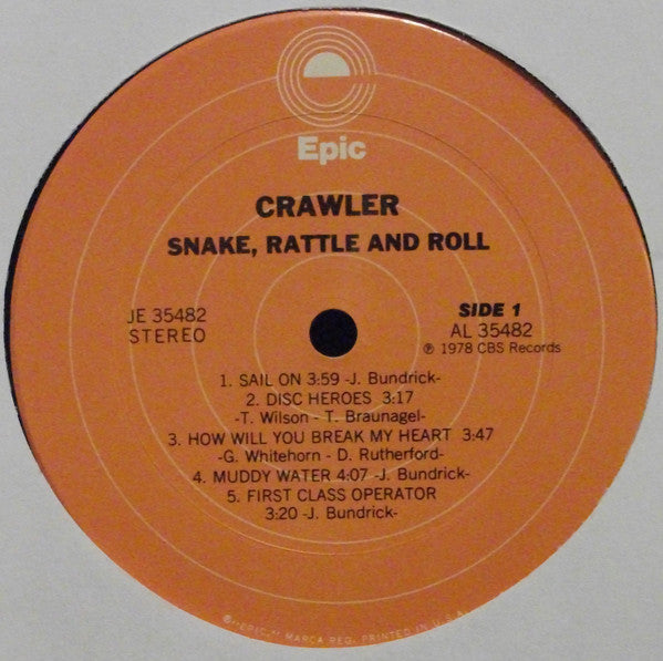 Crawler : Snake, Rattle And Roll (LP, Album, Pit)