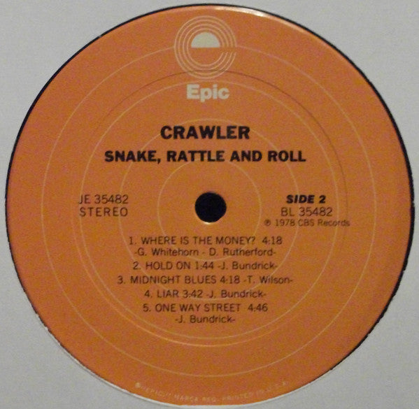 Crawler : Snake, Rattle And Roll (LP, Album, Pit)