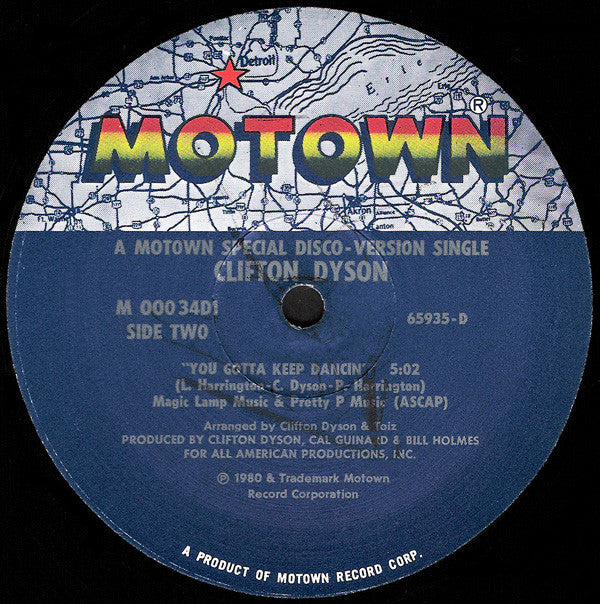 Clifton Dyson : Body In Motion (Want Your Body In Motion With Mine) (12", Single)