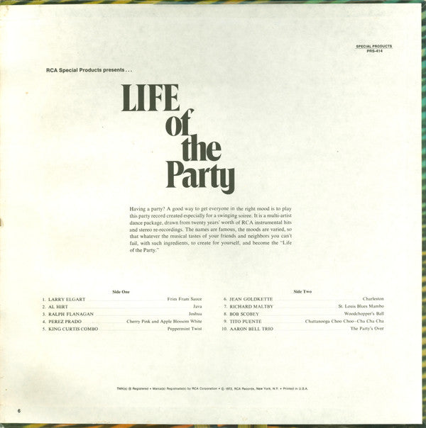 Various : Life Of The Party (LP, Comp, S/Edition)