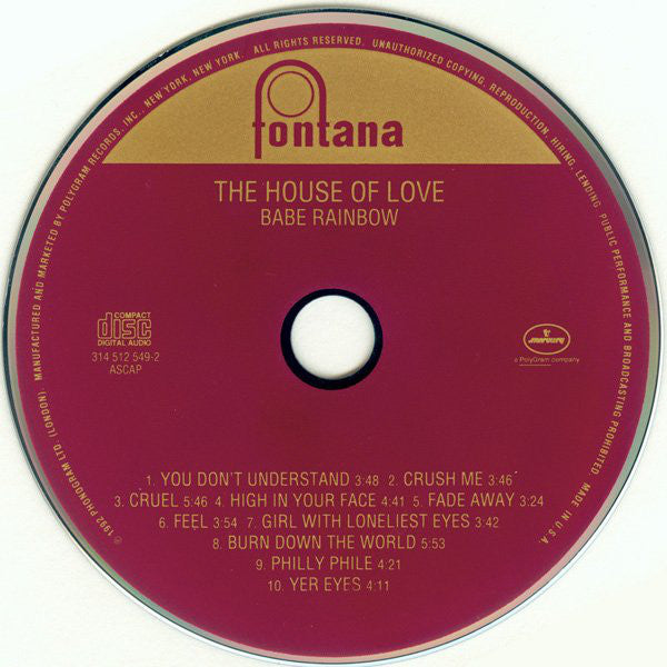 The House Of Love : Babe Rainbow (CD, Album)