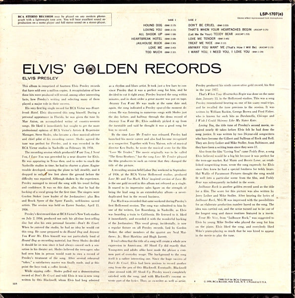 Elvis Presley : Elvis' Golden Records (LP, Comp, RE)